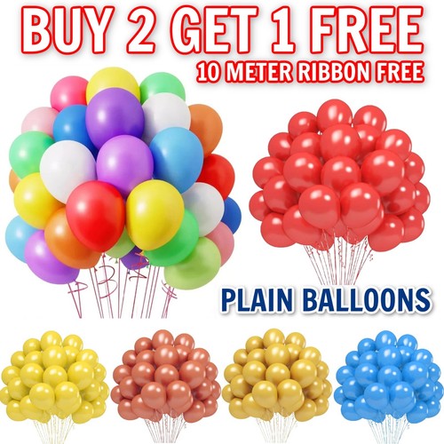 100 plain baloon ballons - plain,