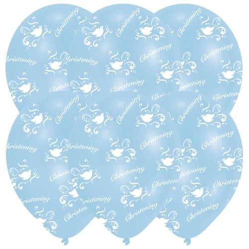 Christening boy latex balloons - christening,