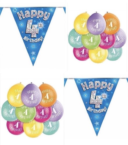 4th birthday boys balloons and - balloons,