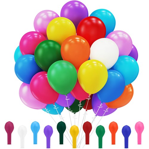110 rainbow balloons pack - rainbow,