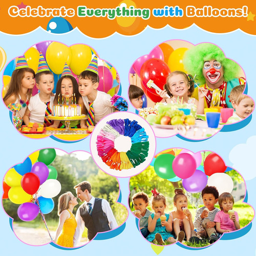 110 rainbow balloons pack - balloons,