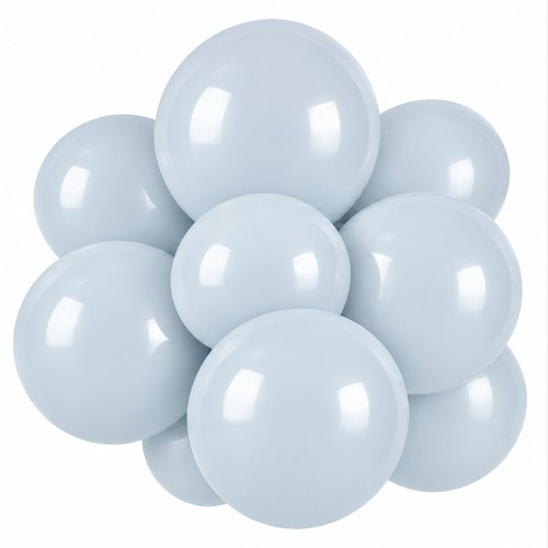 Soft blue grey latex - blue-grey, balloons
