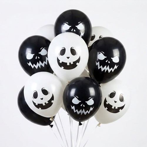 Black white spooky faces - &,