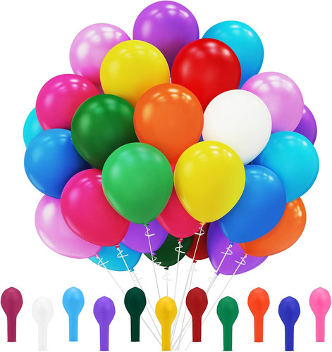 110 rainbow balloons - rainbow,