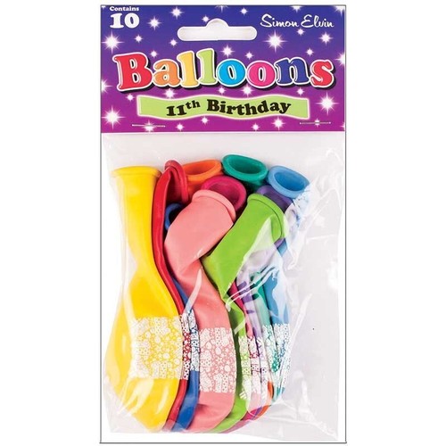 11th happy birthday balloons - birthday,