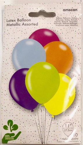 Assorted latex metallic