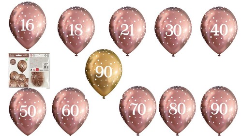 Pack helium rose - 11", gold
