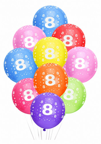 8th 9th birthday - 8th, balloons
